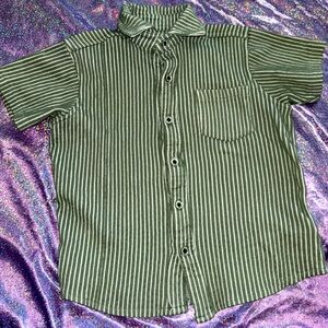 Boys Green Button Shirt